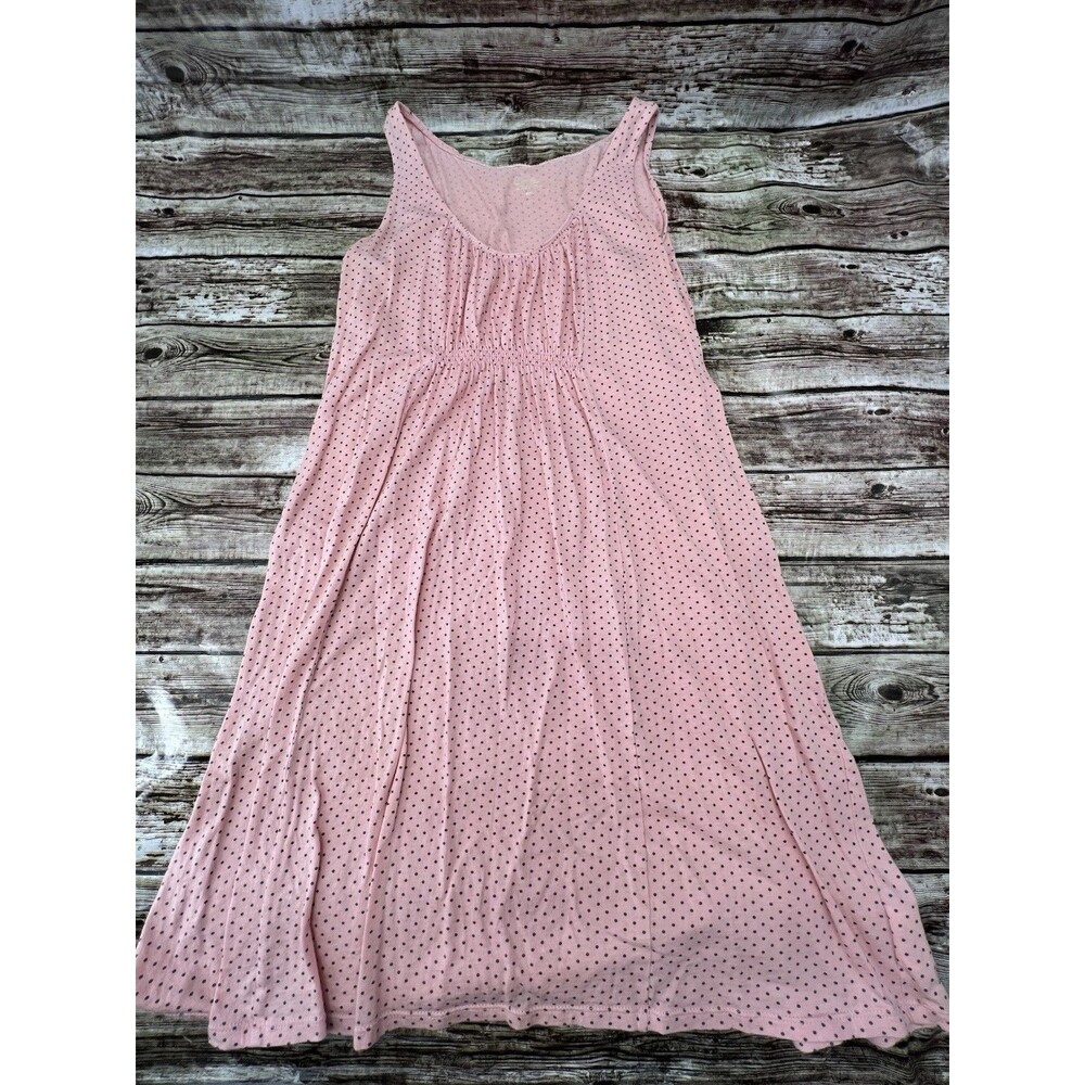 Bump in the Night Maternity Nursing Night Gown Pink Polka Dot Size Medium
